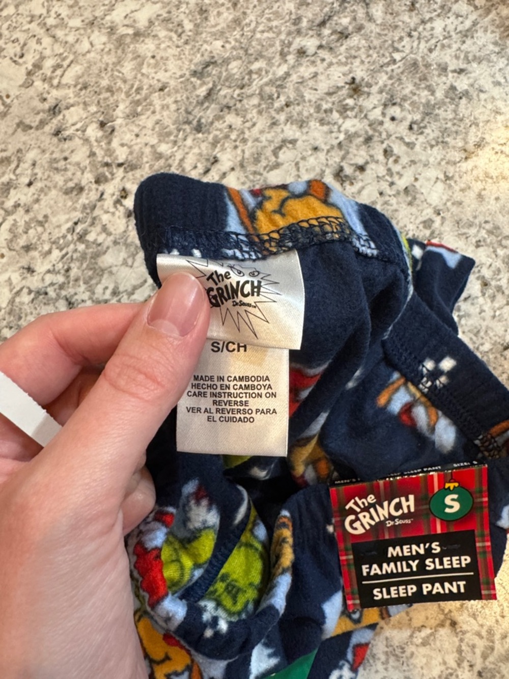 The Grinch has Navy Blue Holiday Pajama Pants - Picture 3 of 3